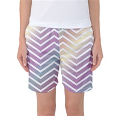 Ombre Zigzag 01 Women s Basketball Shorts by snowwhitegirl