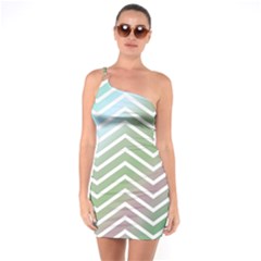 Ombre Zigzag 02 One Soulder Bodycon Dress by snowwhitegirl