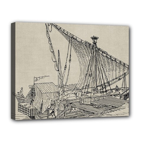 Ship 1515860 1280 Canvas 14  X 11  (stretched) by vintage2030