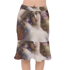 Victorian Lady In Pink Mermaid Skirt by vintage2030