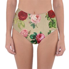 Flower 1770189 1920 Reversible High-waist Bikini Bottoms by vintage2030