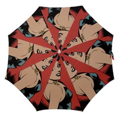 Comic Girl Straight Umbrellas by vintage2030