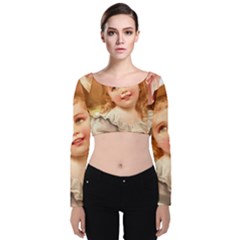 Girls 1827219 1920 Velvet Crop Top by vintage2030