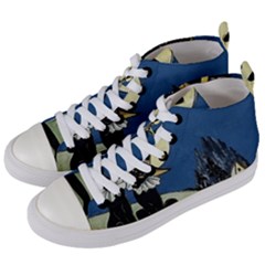 Black Cat 1462738 1920 Women s Mid-top Canvas Sneakers by vintage2030