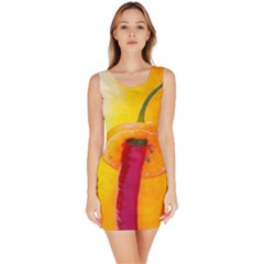 Three Red Chili Peppers Bodycon Dress by FunnyCow