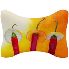 Three Red Chili Peppers Seat Head Rest Cushion by FunnyCow