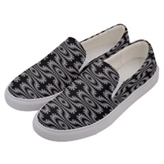 Monochrome Centipede Arabesque Men s Canvas Slip Ons by linceazul