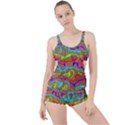 Colorful wavy shapes                                           Boyleg Tankini Set View1