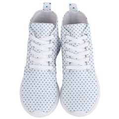 Oktoberfest Bavarian Blue Mini Love Hearts On White Women s Lightweight High Top Sneakers by PodArtist