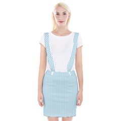 Oktoberfest Bavarian Blue And White Mattress Ticking Braces Suspender Skirt by PodArtist