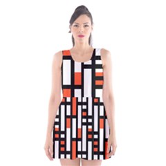 Linear Sequence Pattern Design Scoop Neck Skater Dress by dflcprints