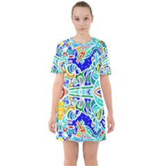 Its Not Fair Sixties Short Sleeve Mini Dress by MRTACPANS