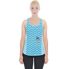 Chevron Mermaid Pattern Piece Up Tank Top by emilyzragz