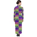 Cartoon Style Marine Life Motif Pattern Turtleneck Maxi Dress View2