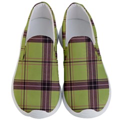 Avocado Green Plaid Men s Lightweight Slip Ons by snowwhitegirl