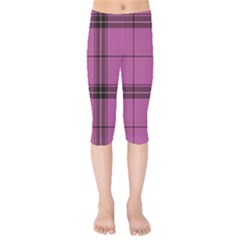 Violet Plaid Kids  Capri Leggings  by snowwhitegirl