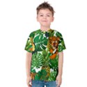 Tropical Pelican Tiger Jungle Kids  Cotton Tee View1