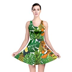 Tropical Pelican Tiger Jungle Reversible Skater Dress by snowwhitegirl