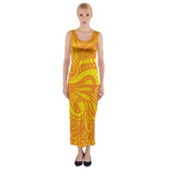 Pop Sunny Fitted Maxi Dress by ArtByAmyMinori