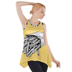 Pop Art French Fries Side Drop Tank Tunic by Valentinaart