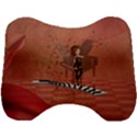 Cute Fairy Dancing On A Piano Head Support Cushion View1