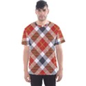 Smart Plaid Warm Colors Men s Sports Mesh Tee View1