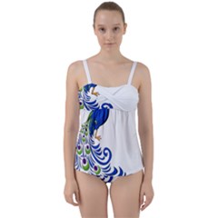 Venus Peacock Twist Front Tankini Set by amazinganimals