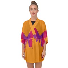 Butterfly Wings Insect Nature Half Sleeve Chiffon Kimono by Nexatart