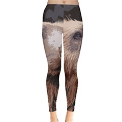 Bear Looking Leggings  by snowwhitegirl