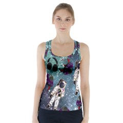 Astronaut Space Galaxy Racer Back Sports Top by snowwhitegirl