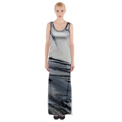 Space Drift Maxi Thigh Split Dress by WILLBIRDWELL