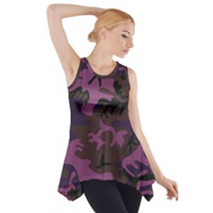 Camouflage Violet Side Drop Tank Tunic by snowwhitegirl