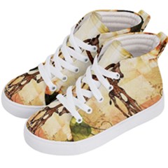 Cute Giraffe Mum With Funny Giraffe Baby Kid s Hi-top Skate Sneakers by FantasyWorld7