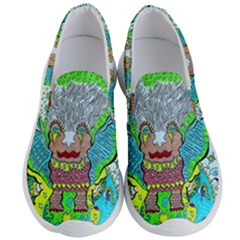 Cosmic Planet Angel Men s Lightweight Slip Ons by chellerayartisans