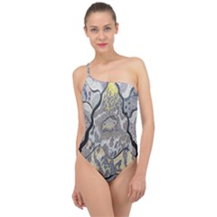 Supersonic Spaceships Classic One Shoulder Swimsuit by chellerayartisans