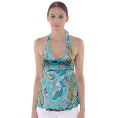 Mystic Mermaid Babydoll Tankini Top by chellerayartisans