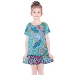 Mystic Mermaid Kids  Simple Cotton Dress by chellerayartisans