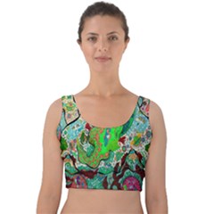 Volcanic Seahorse Velvet Crop Top by chellerayartisans