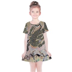 Lizard Volcano Kids  Simple Cotton Dress by chellerayartisans