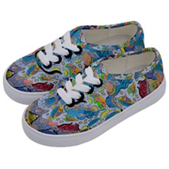 Angel Mermaids Kids  Classic Low Top Sneakers by chellerayartisans