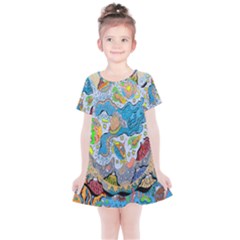 Angel Mermaids Kids  Simple Cotton Dress by chellerayartisans