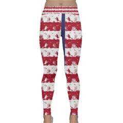 Usa Flag Halloween Holiday Nightmare Stripes Classic Yoga Leggings by PodArtist