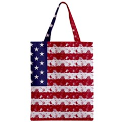 Usa Flag Halloween Holiday Nightmare Stripes Zipper Classic Tote Bag by PodArtist