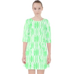 Bright Lime Green Colored Waikiki Surfboards  Pocket Dress by PodArtist