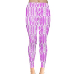 Bright Pink Colored Waikiki Surfboards  Leggings  by PodArtist