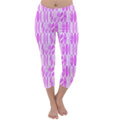 Bright Pink Colored Waikiki Surfboards  Capri Winter Leggings  by PodArtist