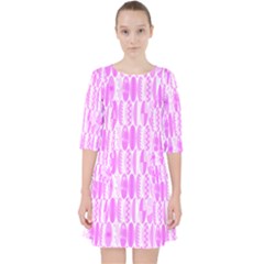 Bright Pink Colored Waikiki Surfboards  Pocket Dress by PodArtist