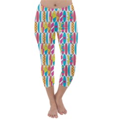 Rainbow Colored Waikiki Surfboards  Capri Winter Leggings  by PodArtist