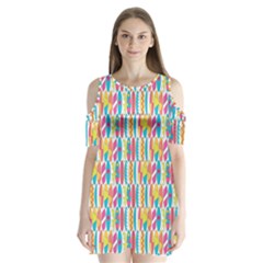 Rainbow Colored Waikiki Surfboards  Shoulder Cutout Velvet One Piece by PodArtist