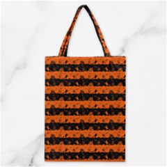 Orange And Black Spooky Halloween Nightmare Stripes Classic Tote Bag by PodArtist